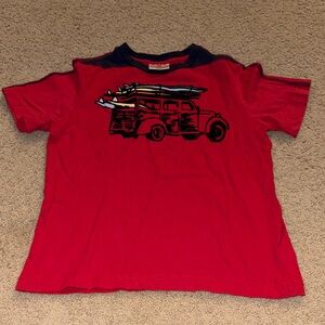 Hanna Andersson Red T-Shirt with Navy Trim